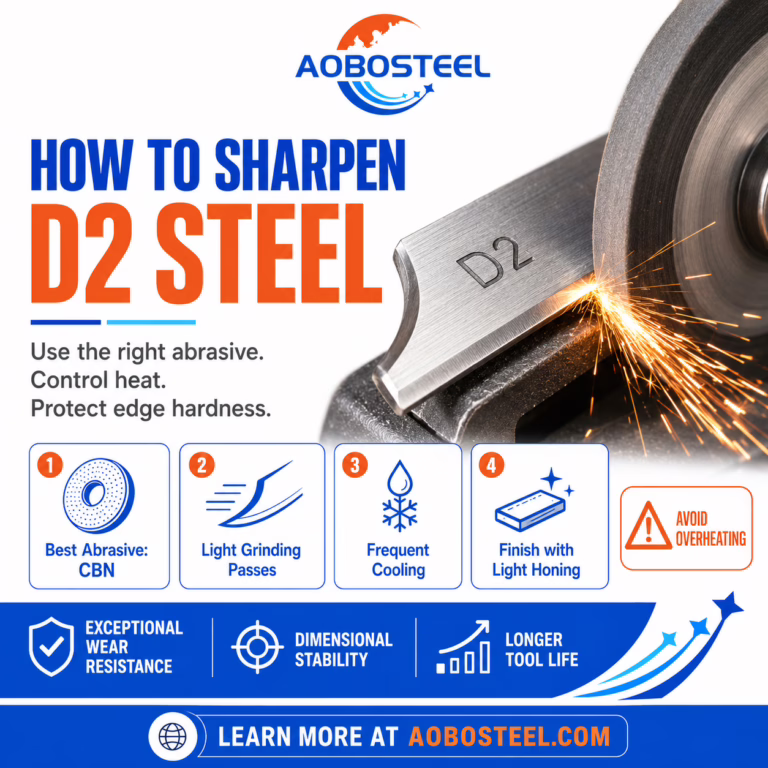 How to Sharpen D2 Steel: Abrasives, Heat Control & Honing