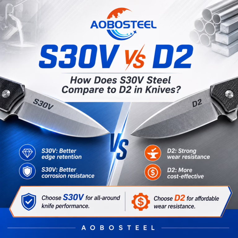 S30V vs D2 Steel for Knives: Edge Retention, Rust Resistance & Toughness