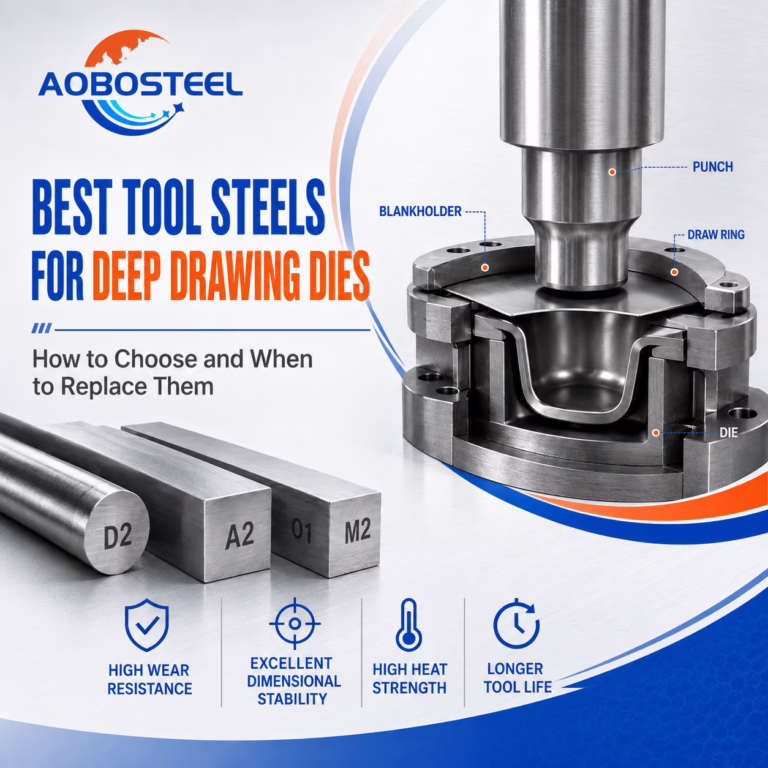 Best Tool Steels for Deep Drawing Dies: D2, A2, O1, M2