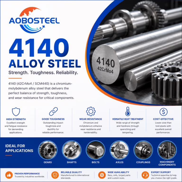 4140 Steel: Properties, Hardness, and Heat Treatment