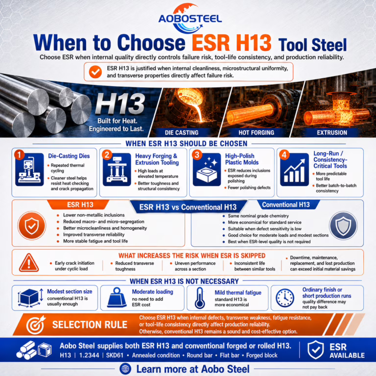 ESR H13 Tool Steel: When to Choose It