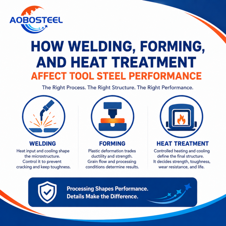 How Welding, Forming, and Heat Treatment Affect Tool Steel Performance