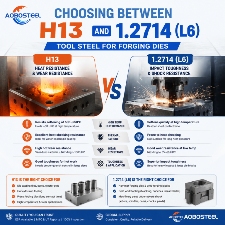 Choosing Between H13 and 1.2714 (L6) Tool Steel for Forging Dies