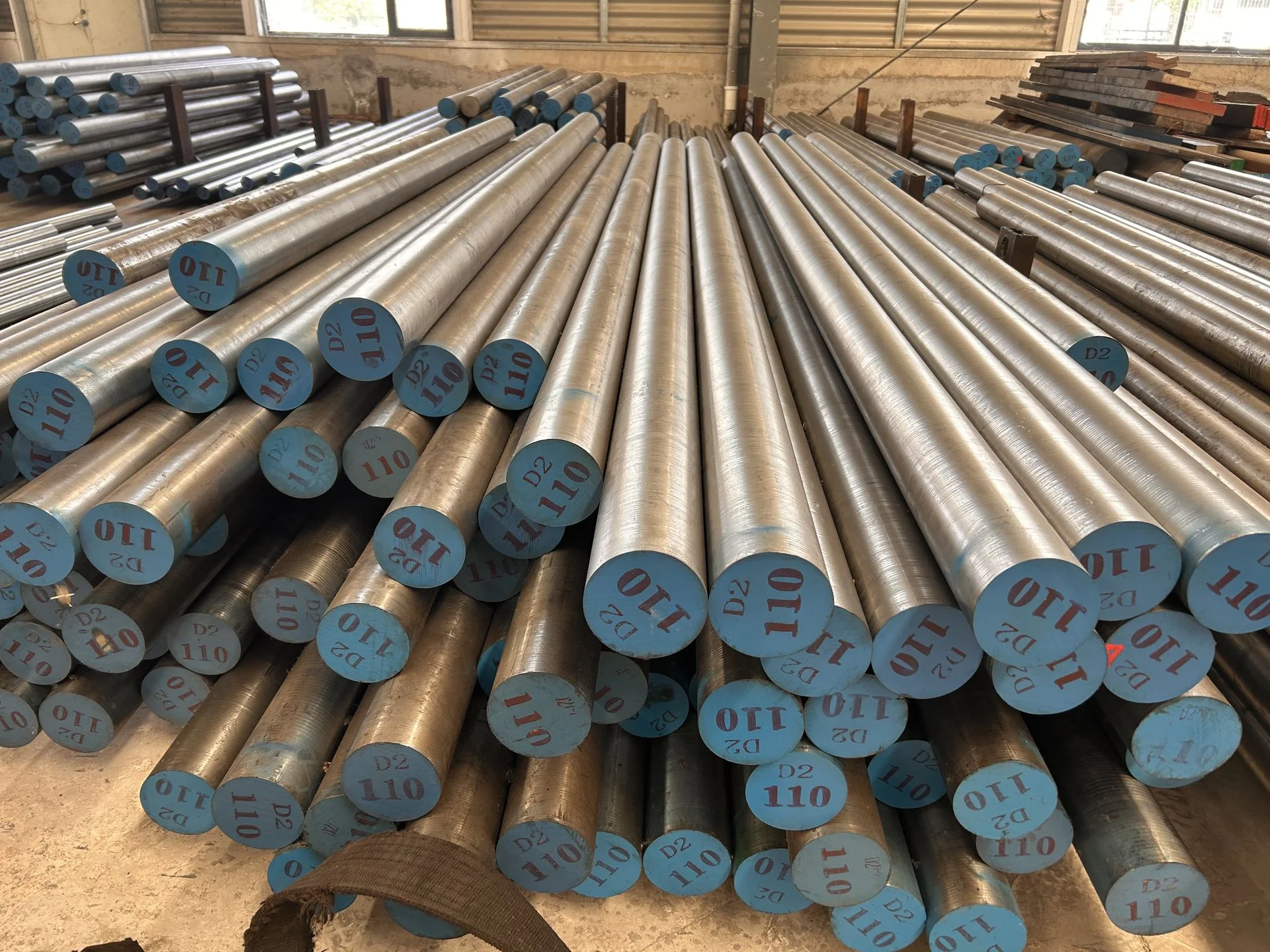 D2 tool steel bar stock, bar ends marked with grade and diameter